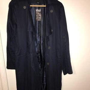A casual Navy blue Coat.